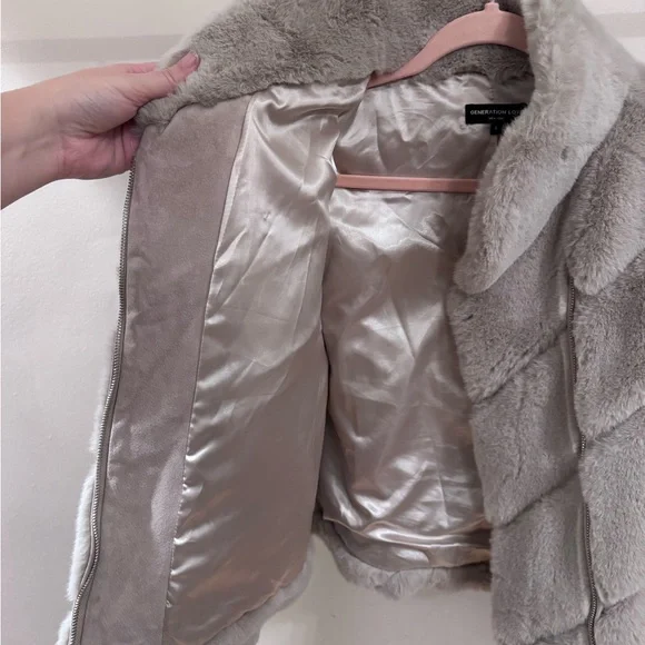 Generation Love Soft Gray Teddy Jacket - Picture 3 of 6